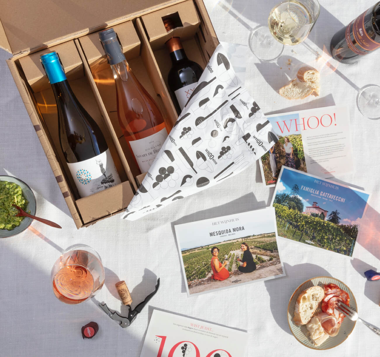 4 wijnpakketten cadeau - Europese wijndomeinen ontdekken - Premium