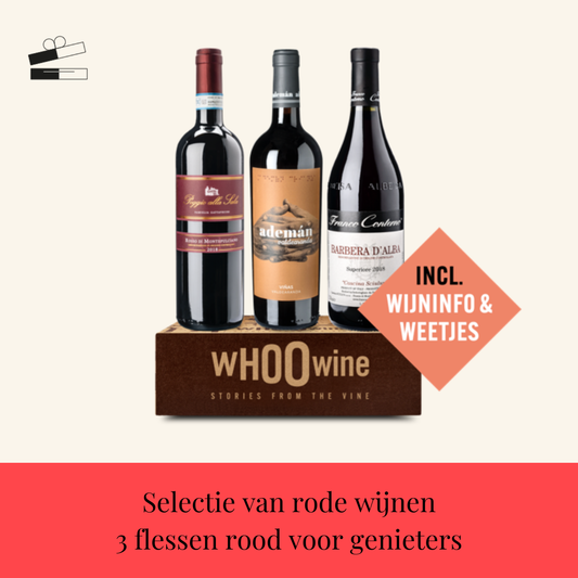 Cadeau: Selectie van rode wijnen