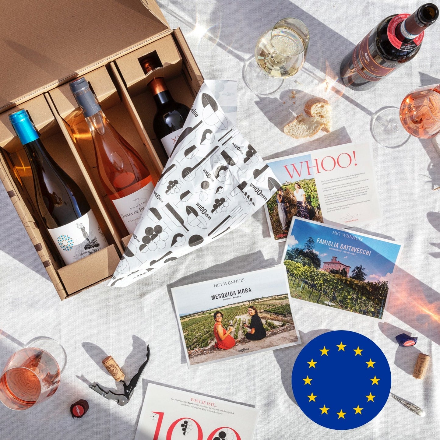 Steun KVC Deerlijk Sport - 4 wijnpakketten cadeau - Europese wijndomeinen ontdekken