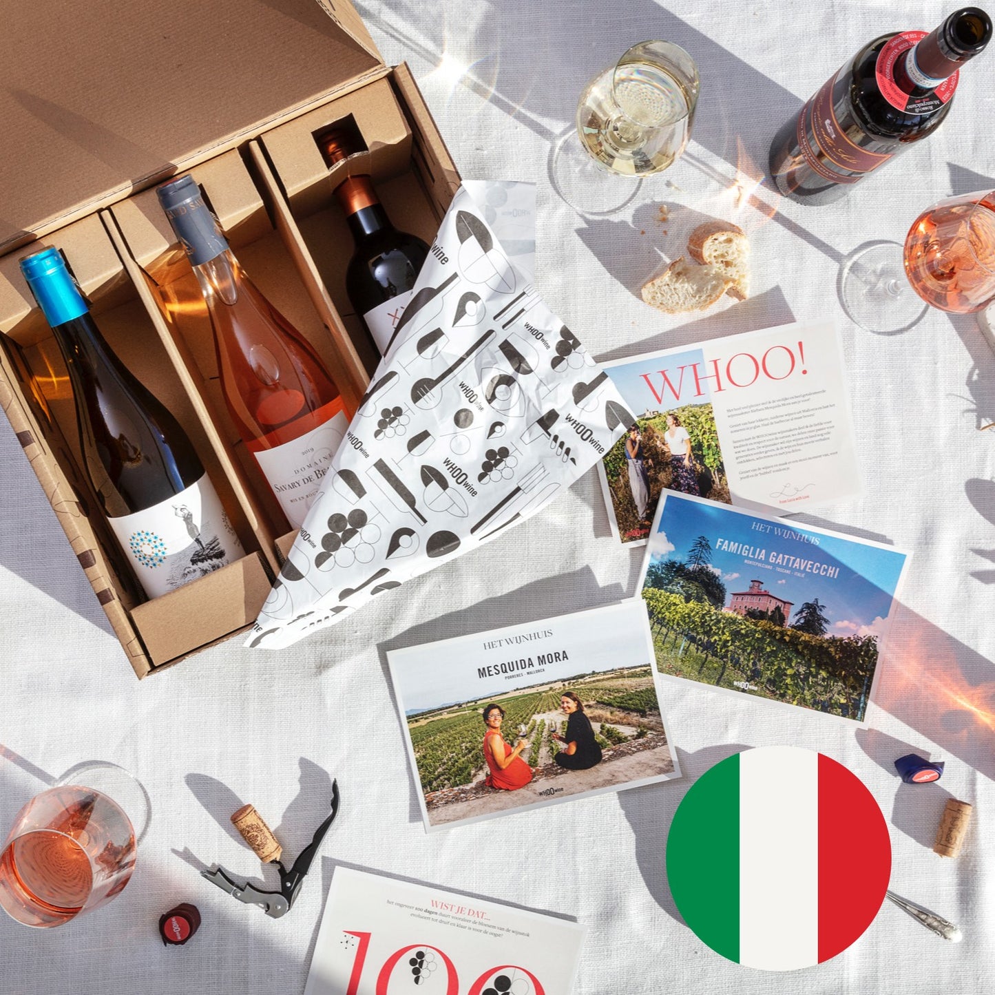 4 wijnpakketten cadeau - Italiaanse wijndomeinen ontdekken